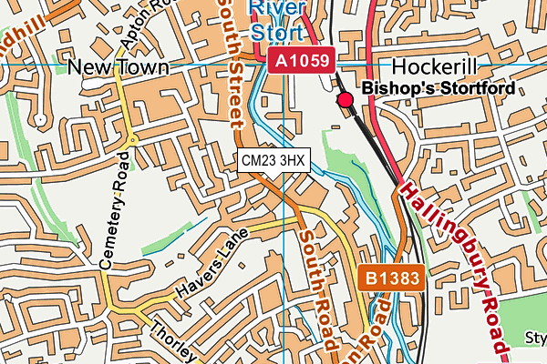 CM23 3HX map - OS VectorMap District (Ordnance Survey) CM23 3HX map - OS VectorMap District (Ordnance Survey)