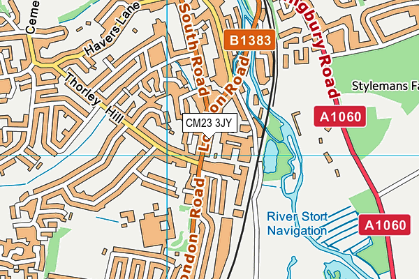 CM23 3JY map - OS VectorMap District (Ordnance Survey) CM23 3JY map - OS VectorMap District (Ordnance Survey)