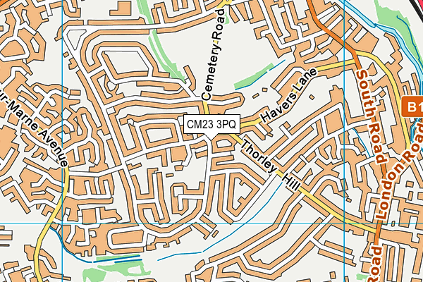 CM23 3PQ map - OS VectorMap District (Ordnance Survey) CM23 3PQ map - OS VectorMap District (Ordnance Survey)