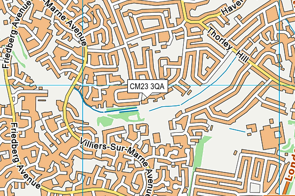 CM23 3QA map - OS VectorMap District (Ordnance Survey) CM23 3QA map - OS VectorMap District (Ordnance Survey)