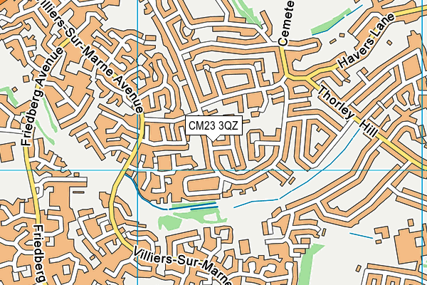 CM23 3QZ map - OS VectorMap District (Ordnance Survey) CM23 3QZ map - OS VectorMap District (Ordnance Survey)