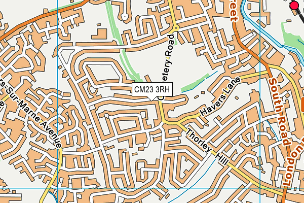 CM23 3RH map - OS VectorMap District (Ordnance Survey) CM23 3RH map - OS VectorMap District (Ordnance Survey)