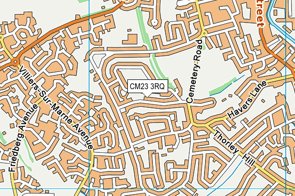 CM23 3RQ map - OS VectorMap District (Ordnance Survey) CM23 3RQ map - OS VectorMap District (Ordnance Survey)