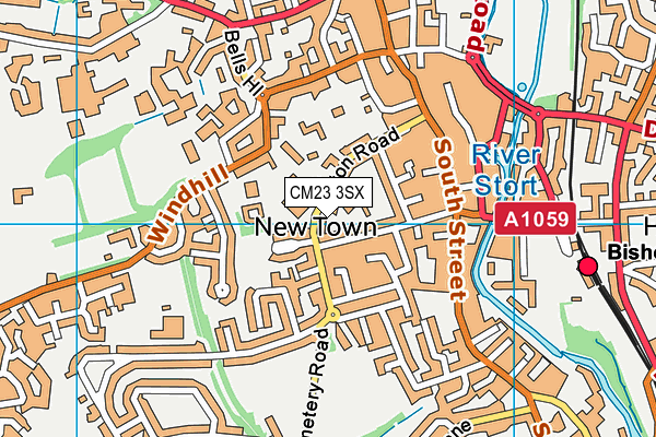 CM23 3SX map - OS VectorMap District (Ordnance Survey) CM23 3SX map - OS VectorMap District (Ordnance Survey)