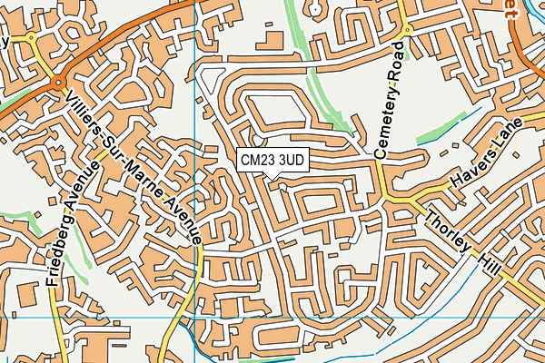 CM23 3UD map - OS VectorMap District (Ordnance Survey) CM23 3UD map - OS VectorMap District (Ordnance Survey)