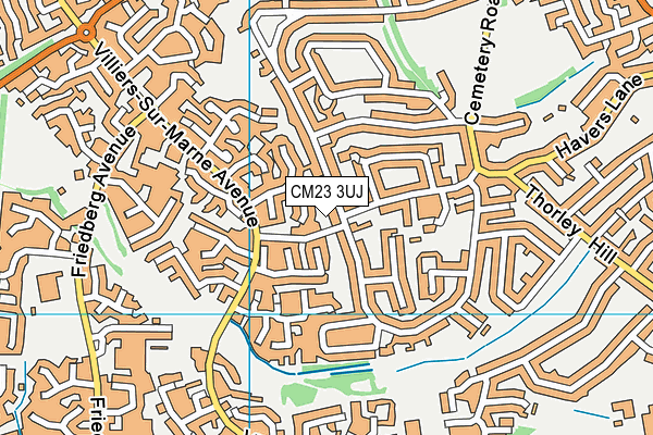 CM23 3UJ map - OS VectorMap District (Ordnance Survey) CM23 3UJ map - OS VectorMap District (Ordnance Survey)