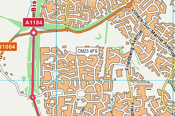 CM23 4FS map - OS VectorMap District (Ordnance Survey) CM23 4FS map - OS VectorMap District (Ordnance Survey)