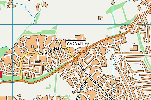 CM23 4LL map - OS VectorMap District (Ordnance Survey) CM23 4LL map - OS VectorMap District (Ordnance Survey)