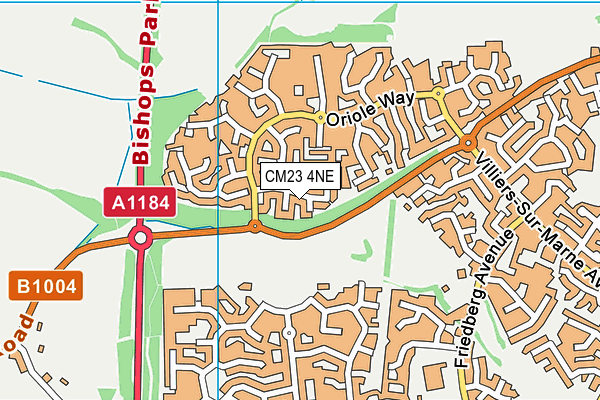 CM23 4NE map - OS VectorMap District (Ordnance Survey) CM23 4NE map - OS VectorMap District (Ordnance Survey)