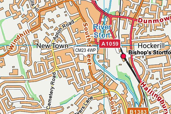 CM23 4WP map - OS VectorMap District (Ordnance Survey)