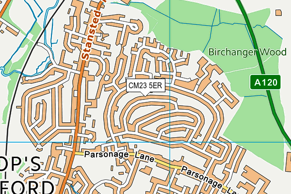 CM23 5ER map - OS VectorMap District (Ordnance Survey) CM23 5ER map - OS VectorMap District (Ordnance Survey)
