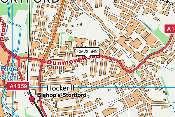 CM23 5HN map - OS VectorMap District (Ordnance Survey) CM23 5HN map - OS VectorMap District (Ordnance Survey)
