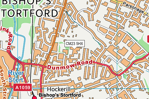 CM23 5HX map - OS VectorMap District (Ordnance Survey) CM23 5HX map - OS VectorMap District (Ordnance Survey)