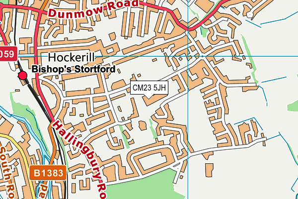 CM23 5JH map - OS VectorMap District (Ordnance Survey) CM23 5JH map - OS VectorMap District (Ordnance Survey)
