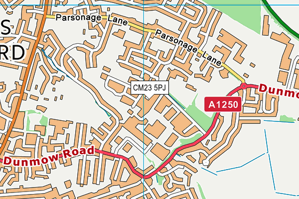 CM23 5PJ map - OS VectorMap District (Ordnance Survey) CM23 5PJ map - OS VectorMap District (Ordnance Survey)