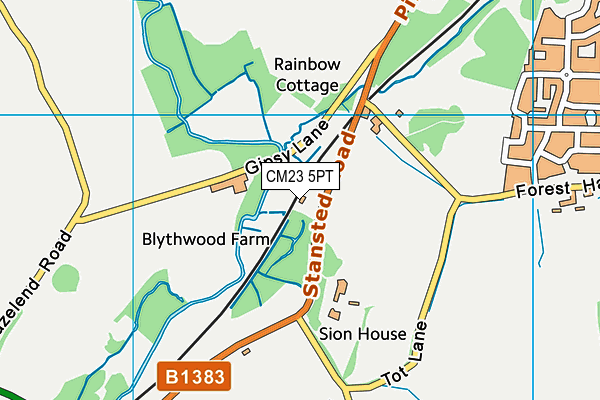 CM23 5PT map - OS VectorMap District (Ordnance Survey) CM23 5PT map - OS VectorMap District (Ordnance Survey)