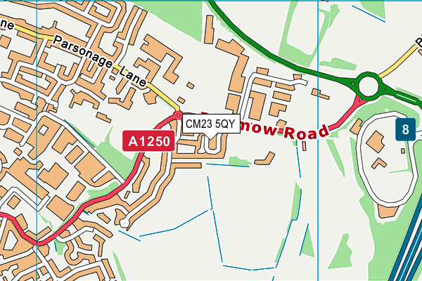 CM23 5QY map - OS VectorMap District (Ordnance Survey) CM23 5QY map - OS VectorMap District (Ordnance Survey)