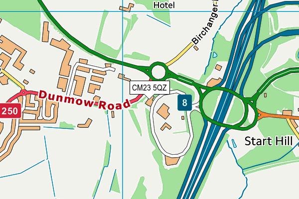 CM23 5QZ map - OS VectorMap District (Ordnance Survey)