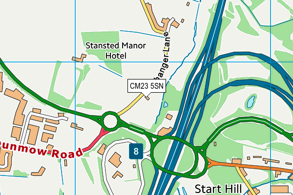 CM23 5SN map - OS VectorMap District (Ordnance Survey) CM23 5SN map - OS VectorMap District (Ordnance Survey)