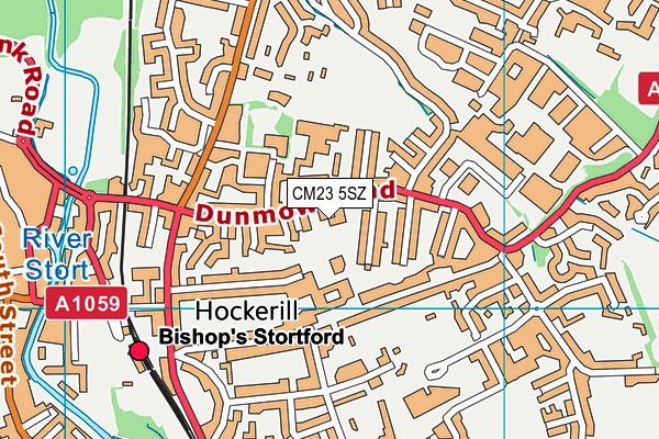 CM23 5SZ map - OS VectorMap District (Ordnance Survey) CM23 5SZ map - OS VectorMap District (Ordnance Survey)