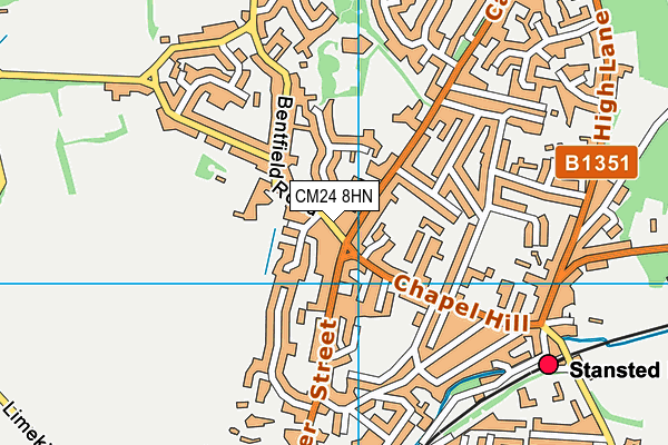 CM24 8HN map - OS VectorMap District (Ordnance Survey) CM24 8HN map - OS VectorMap District (Ordnance Survey)