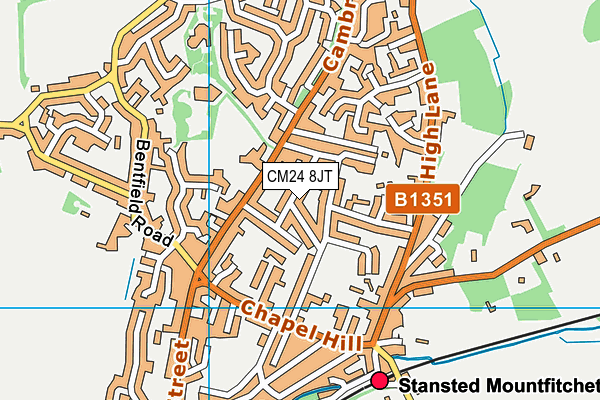 CM24 8JT map - OS VectorMap District (Ordnance Survey) CM24 8JT map - OS VectorMap District (Ordnance Survey)
