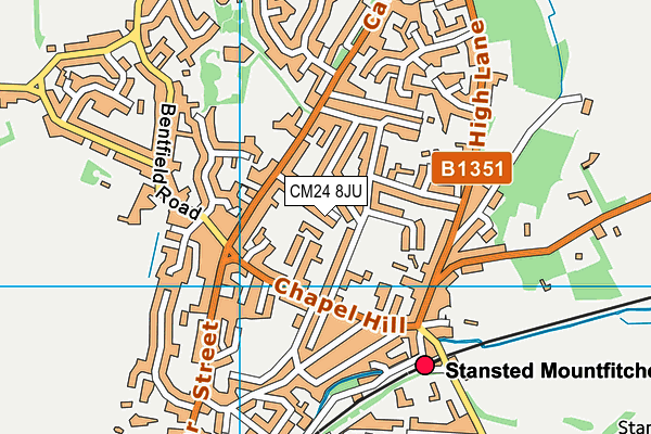 CM24 8JU map - OS VectorMap District (Ordnance Survey) CM24 8JU map - OS VectorMap District (Ordnance Survey)