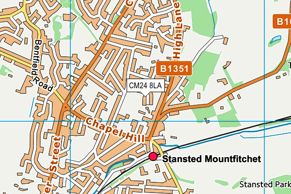 CM24 8LA map - OS VectorMap District (Ordnance Survey) CM24 8LA map - OS VectorMap District (Ordnance Survey)