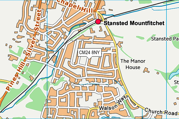 CM24 8NY map - OS VectorMap District (Ordnance Survey)