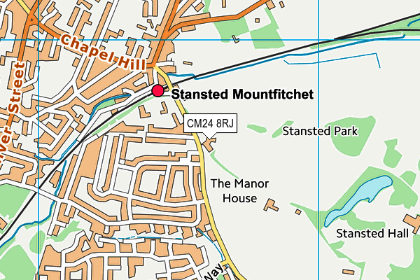CM24 8RJ map - OS VectorMap District (Ordnance Survey) CM24 8RJ map - OS VectorMap District (Ordnance Survey)
