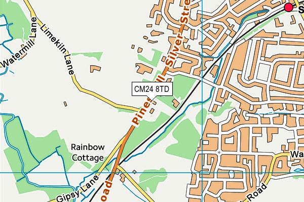 CM24 8TD map - OS VectorMap District (Ordnance Survey) CM24 8TD map - OS VectorMap District (Ordnance Survey)