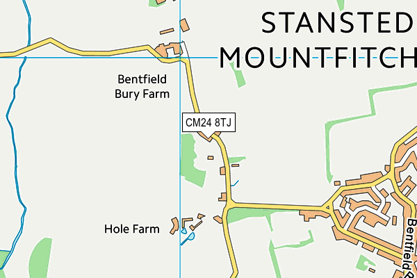 CM24 8TJ map - OS VectorMap District (Ordnance Survey) CM24 8TJ map - OS VectorMap District (Ordnance Survey)