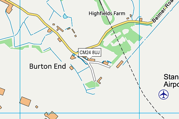 CM24 8UJ map - OS VectorMap District (Ordnance Survey) CM24 8UJ map - OS VectorMap District (Ordnance Survey)