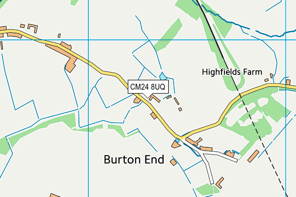 CM24 8UQ map - OS VectorMap District (Ordnance Survey)