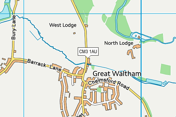 CM3 1AU map - OS VectorMap District (Ordnance Survey) CM3 1AU map - OS VectorMap District (Ordnance Survey)