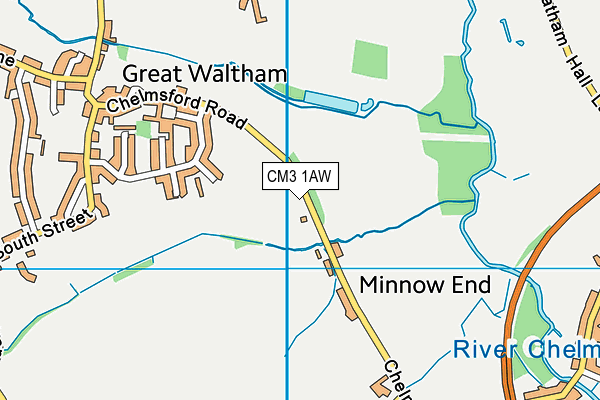 CM3 1AW map - OS VectorMap District (Ordnance Survey) CM3 1AW map - OS VectorMap District (Ordnance Survey)