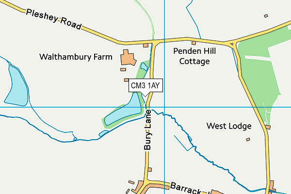 CM3 1AY map - OS VectorMap District (Ordnance Survey) CM3 1AY map - OS VectorMap District (Ordnance Survey)
