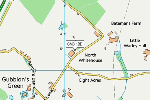CM3 1BD map - OS VectorMap District (Ordnance Survey) CM3 1BD map - OS VectorMap District (Ordnance Survey)