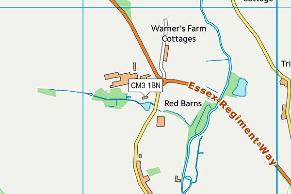 CM3 1BN map - OS VectorMap District (Ordnance Survey) CM3 1BN map - OS VectorMap District (Ordnance Survey)