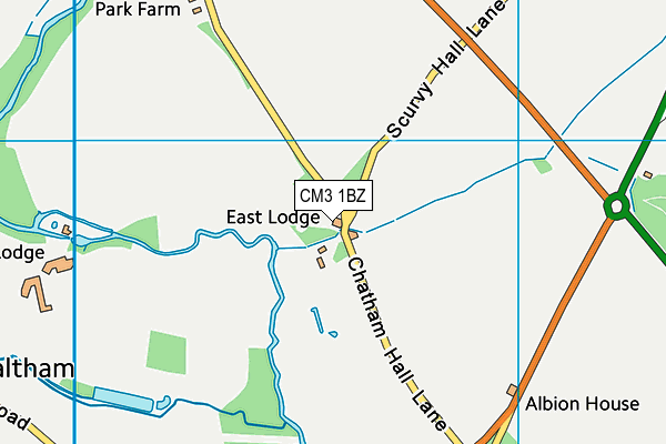 CM3 1BZ map - OS VectorMap District (Ordnance Survey) CM3 1BZ map - OS VectorMap District (Ordnance Survey)