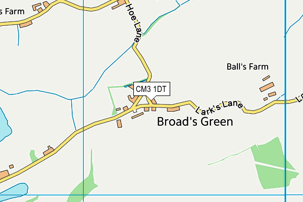 CM3 1DT map - OS VectorMap District (Ordnance Survey) CM3 1DT map - OS VectorMap District (Ordnance Survey)