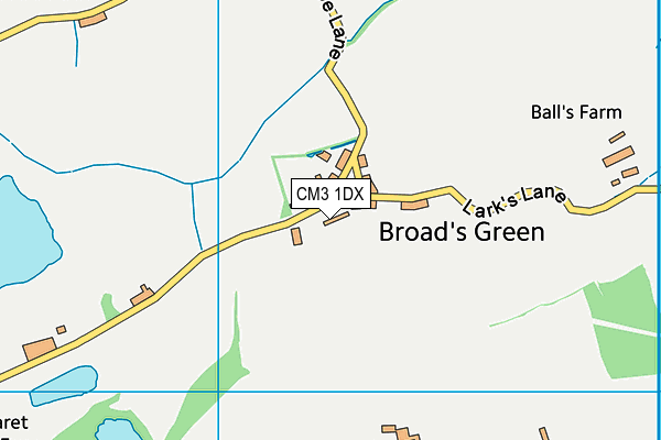 CM3 1DX map - OS VectorMap District (Ordnance Survey) CM3 1DX map - OS VectorMap District (Ordnance Survey)
