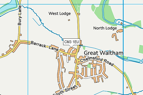 CM3 1EU map - OS VectorMap District (Ordnance Survey) CM3 1EU map - OS VectorMap District (Ordnance Survey)