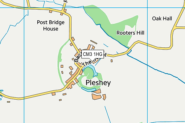 CM3 1HG map - OS VectorMap District (Ordnance Survey)