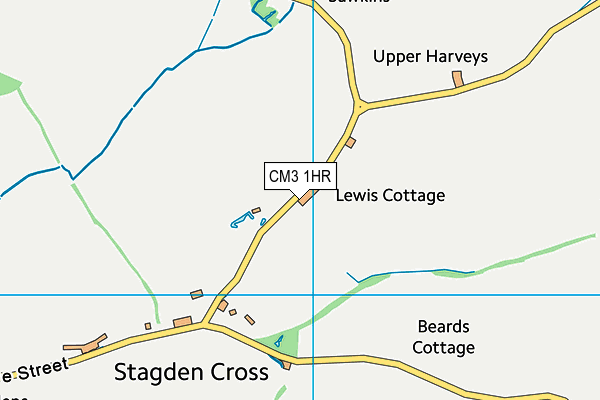 CM3 1HR map - OS VectorMap District (Ordnance Survey) CM3 1HR map - OS VectorMap District (Ordnance Survey)