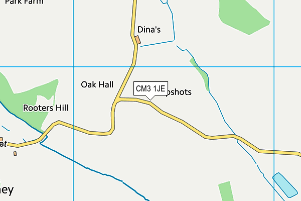 CM3 1JE map - OS VectorMap District (Ordnance Survey) CM3 1JE map - OS VectorMap District (Ordnance Survey)