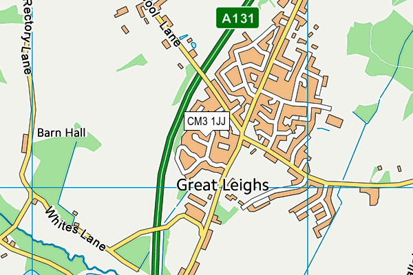 CM3 1JJ map - OS VectorMap District (Ordnance Survey)
