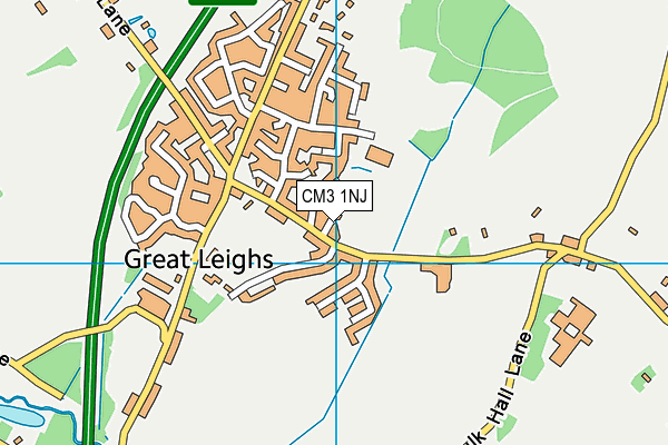 CM3 1NJ map - OS VectorMap District (Ordnance Survey)