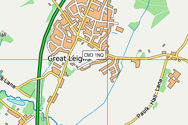CM3 1NQ map - OS VectorMap District (Ordnance Survey)