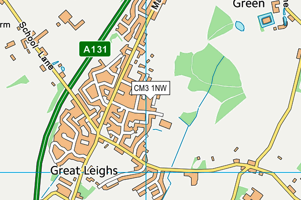CM3 1NW map - OS VectorMap District (Ordnance Survey) CM3 1NW map - OS VectorMap District (Ordnance Survey)